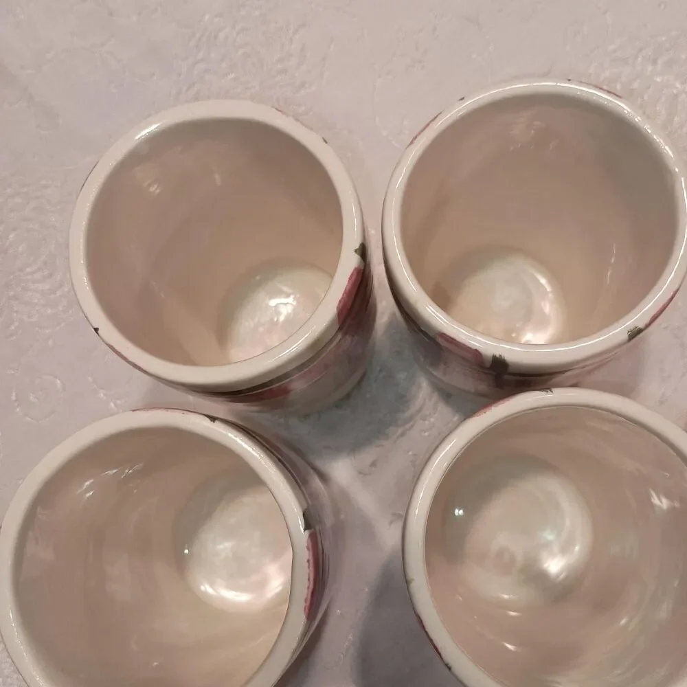 Puriton Pottery Red and Cream Dinnerware